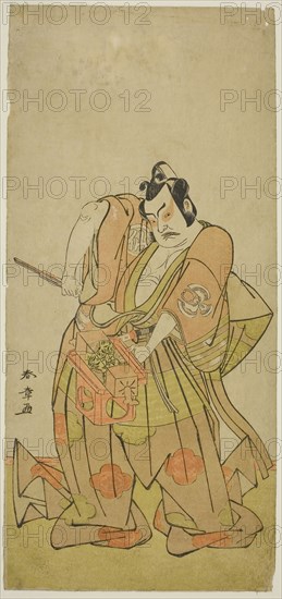 The Actor Nakamura Sukegoro II in an Unidentified Role, c. 1779, Katsukawa Shunsho ?? ??, Japanese, 1726-1792, Japan, Color woodblock print, hosoban, 32.5 x 14.9 cm (12 13/16 x 5 7/8 in.)