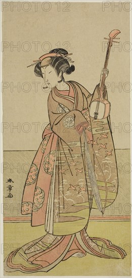 The Actor Segawa Yujiro I in an Unidentified Role, c. 1775, Katsukawa Shunsho ?? ??, Japanese, 1726-1792, Japan, Color woodblock print, hosoban, 30.2 x 14 cm (11 7/8 x 5 1/2 in.)