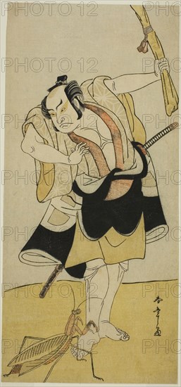 The Actor Otani Hiroji III in an Unidentified Role, c. 1780, Katsukawa Shunsho ?? ??, Japanese, 1726-1792, Japan, Color woodblock print, hosoban, 31 x 14.1 cm (12 3/16 x 5 9/16 in.)