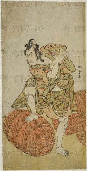 The Actor Matsumoto Koshiro IV as Matsuo-maru in the Play Sugawara Denju Tenarai Kagami, Performed at the Nakamura Theater in the Fourth Month, 1779, c. 1779, Katsukawa Shunsho ?? ??, Japanese, 1726-1792, Japan, Color woodblock print, hosoban, right sheet of diptych, 30 x 15.4 cm (11 13/16 x 6 1/16 in.)