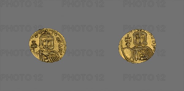 Tremissis (Coin) of Leo III, AD 720–741, Byzantine, minted in Constantinople, Constantinople, Gold, Diam. 1.7 cm, 1.87 g