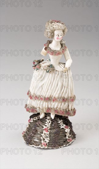 Lady, 1750/99, Nevers, France, Glass, lampwork (verre de Nevers), metal armature, H. 12.1 cm (4 3/4 in.)