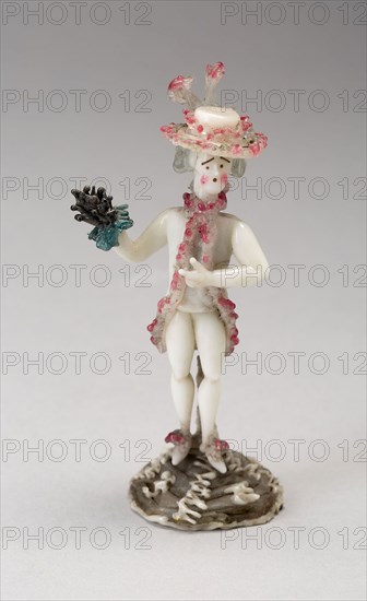 Man with Bouquet, 1750/99, Nevers, France, Glass, lampwork (verre de Nevers), metal armature, H. 8.9 cm (3 1/2 in.)