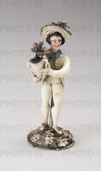 Boy with a Vase, Late 18th century, Nevers, France, Glass, lampwork (verre de Nevers), metal armature, H. 8.3 cm (3 1/4 in.)
