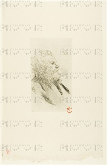 Charles Maurin, 1898, printed and published 1911, Henri de Toulouse-Lautrec, French, 1864-1901, France, Drypoint from a zinc plate in black on cream laid Japanese paper, 170 × 98 mm (image/plate), 366 × 231 mm (sheet, ma×.)