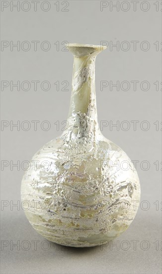 Bottle, 1st century BC, Roman, Levant or Syria, Syria, Glass, blown technique, H. 9.5 cm (3 3/4 in.), diam. 5.7 cm (2 1/4 in.)
