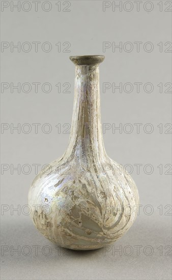 Bottle, 1st century BC, Roman, Levant or Syria, Syria, Glass, blown technique, H. 9.2 cm (3 5/8 in.), diam. 5.1 cm (2 in.)