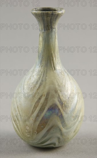 Bottle, 1st century BC, Roman, Levant or Syria, Syria, Glass, blown technique, H. 9.2 cm (3 5/8 in.), diam. 5.1 cm (2 in.)