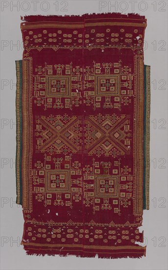 Cover, 19th Century, Turkey (Provincial), Turkey, Cover, red, wool, hand woven and embroidered, 204.5 x 111.8 cm (80 1/2 x 44 in.)