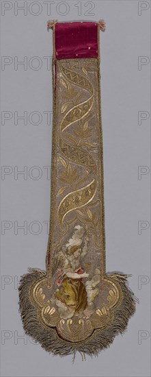 End of a Stole, 19th century, Italy, 46.7 x 17.2 cm (18 3/8 x 6 3/4 in.)