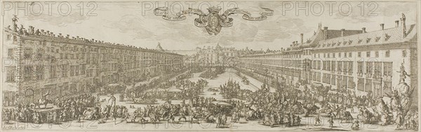 The Carrière at Nancy, n.d., Jacques Callot, French, 1592-1635, France, Etching on ivory laid paper, glued along left margin to cream wove paper, 157 × 506 mm (image), 160 × 509 mm (sheet)