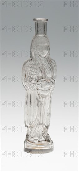 Bottle, c. 1840/50, Bohemia, Czech Republic, Bohemia, Glass, H. 17.8 cm (7 in.)