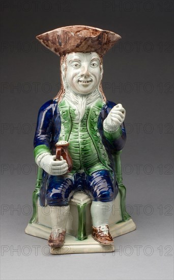 Toby Jug, 1780/90, England, Staffordshire, Staffordshire, Lead-glazed earthenware, H. 27.3 cm (10 3/4 in.)