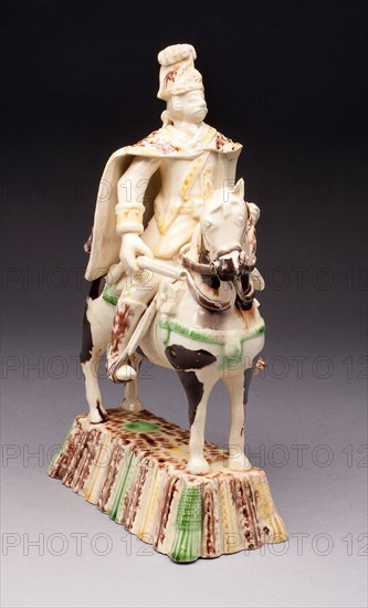 Prussian Hussar, 1750/65, England, Staffordshire, Staffordshire, Lead-glazed earthenware (creamware and redware), H. 25.4 cm (10 in.)