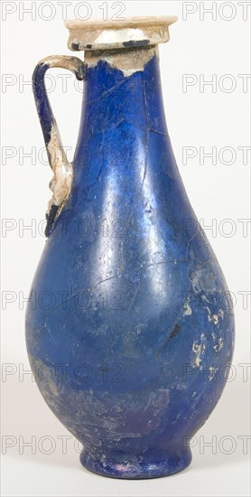 Jug, 3rd/4th century AD, Roman, Eastern Mediterranean, Syria, Glass, blown technique, 16.5 × 7.7 × 7.7 cm (6 1/2 × 3 × 3 in.)