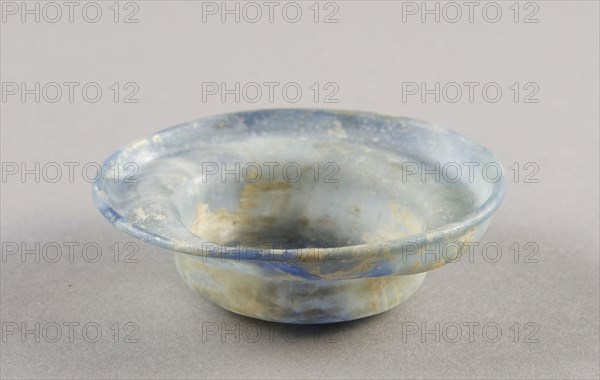 Cup, 1st century AD, Roman, Levant or Syria, Syria, Glass, blown technique, H. 1.9 cm (3/4 in.), diam. 7 cm (2 3/4 in.)