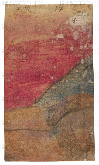 Reclining Tahitian (fragment), 1894, Paul Gauguin, French, 1848-1903, France, Pastel monotype, with touches of pastel, on cream wove Japanese paper, laid down on cream wove Japanese paper, 204 × 117 mm (image/primary/secondary support)