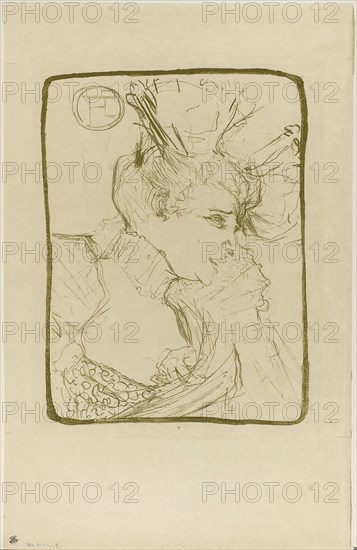 Bust of Mademoiselle Marcelle Lender, 1895, Henri de Toulouse-Lautrec, French, 1864-1901, France, Color lithograph on cream wove paper, 332 × 246 mm (image), 501 × 320 mm (sheet)
