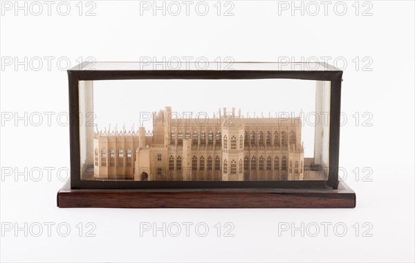 Model of Westminster Hall, c. 1830, London, England, Paper, wood, and glass, 32.7 × 17.2 × 15.2 cm (12 7/8 × 6 3/4 × 6 in.)