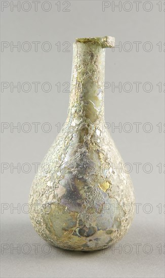 Bottle, 1st/3rd century AD, Ancient Mediterranean, Mediterranean Region, Glass, blown technique, 12.1 × 6.4 × 6.4 cm (4 3/4 × 2 1/2 × 2 1/2 in.)