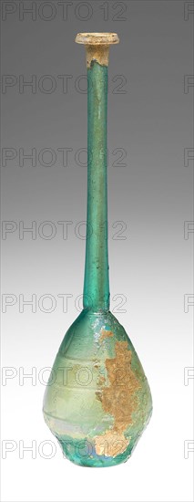 Bottle, 2nd/3rd century AD, Roman, Roman Empire, Glass, mold-blown technique, 28.6 × 7.3 × 7.3 cm (11 1/4 × 2 7/8 × 2 7/8 in.)