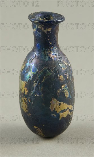 Bottle, 2nd/6th century AD, Roman, Levant or Syria, Syria, Glass, blown technique, H. 6.7 cm (2 5/8 in.), diam. 2.9 cm (1 1/8 in.)