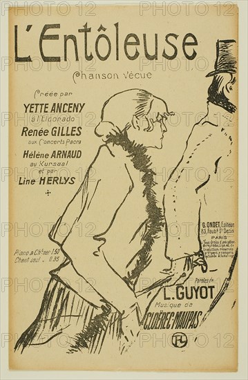 Poor Street-Walker!, 1893, published 1918, Henri de Toulouse-Lautrec, French, 1864-1901, France, Lithograph on cream wove paper, 240 × 171 mm (image), 280 × 176 mm (sheet, folded)