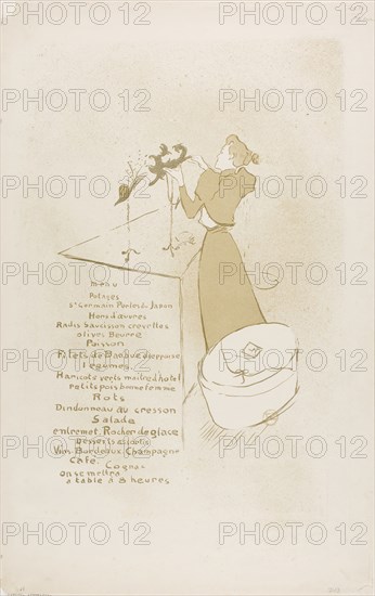 The Milliner, Renée Vert, 1893, Henri de Toulouse-Lautrec, French, 1864-1901, France, Color lithograph on ivory wove paper, 459 × 287 mm (image), 509 × 321.5 mm (sheet)