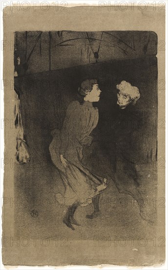 Rehearsal at the Folies-Bergère—Emilenne D’Alençon and Mariquita, 1893, Henri de Toulouse-Lautrec, French, 1864-1901, France, Lithograph on cream Japanese paper, 467 × 296 mm (image), 479 × 296 mm (sheet)