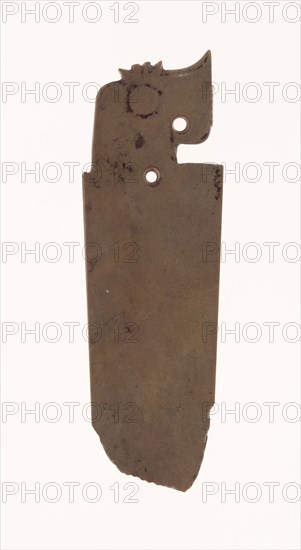 Dagger-Blade (ge), late Shang dynasty to Western Zhou dynasty, c. 1200–771 B.C., China, Jade, 2 5/8 × 7/8 × 1/8 in.