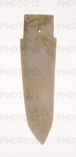 Dagger-Blade (ge), Shang dynasty (c.1600–1046), 13th–11th century B.C., China, Jade, 6 1/4 × 1 13/16 × 1/8 in.