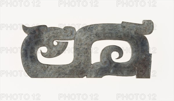 Dragon Plaque, Eastern Zhou dynasty, c. 770–256 B.C., c. 4th century B.C., China, Jade, 2 3/16 × 1 × 3/16 in.