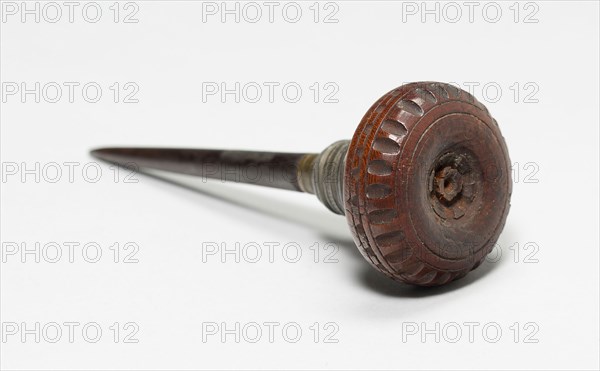 Awl, 17th century, Germany, Wood, pewter, brass, and iron, L. 11.4 cm (4 1/2 in.)