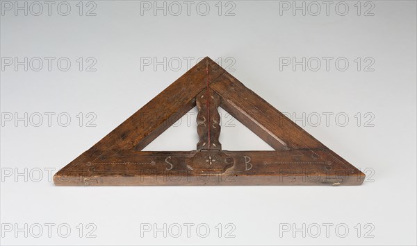 Square and Level, 17th century, Germany, Wood, 38.1 x 29.2 cm (15 in. x 11 1/2 in.)