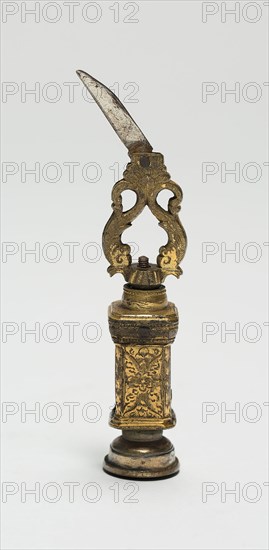 Seal, 17th century, Germany, Bronze gilt, L. 7.6 cm (3 in.)