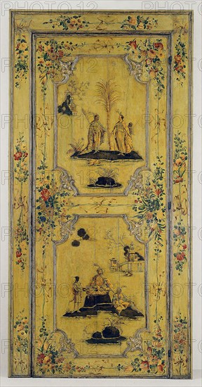 Door, c. 1750, Design attributed to Giovanni Domenico Tiepolo (Italian, 1727–1804), Italy, Venice, Italy, Wood, gessoed and lacquered with polychrome decoration and gilding, 279.4 × 139.7 cm (110 × 55 in.)