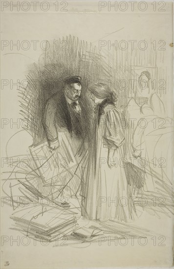 I don’t dare take them down yet…it would hurt him too much, c. 1892, Jean Louis Forain, French, 1852-1931, France, Lithograph on ivory vellum paper, 332 × 285 mm (image), 397 × 258 mm (sheet)