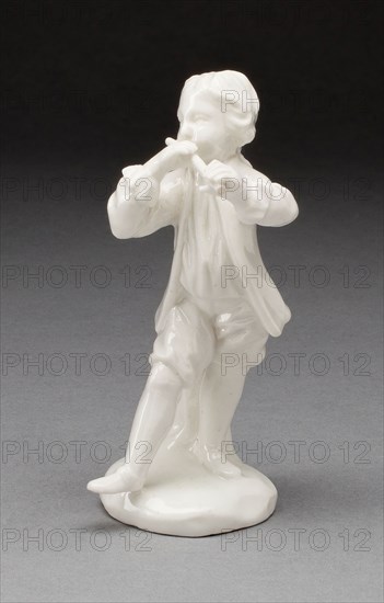 Boy Playing Flute, c. 1770, Tournai Porcelain Manufactory, Belgian, c. 1750-1798, Tournai, Soft-paste porcelain, H. 12.4 cm (4 7/8 in.)