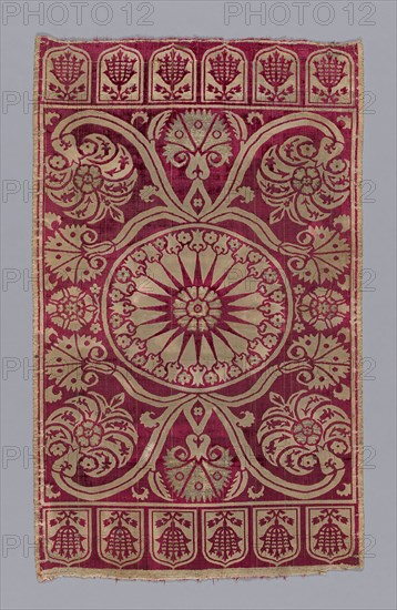 Cushion cover, 1601/25, Turkey, Bursa, Turkey, Silk, velvet, 108.3 x 65.2 cm (42 5/8 x 25 5/8 in.)