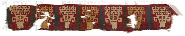 Fragment (Band), A.D. 700/900, Nazca-Wari, Probably south coast, Peru, Peru, Slit tapestry, 42.6 x 7.0 cm (16 3/4 x 2 3/4 in.)