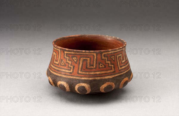 Miniature Bowl with Shaped Base and Geometric Motifs, A.D. 1450/1532, Inca, South coast or southern highlands, Peru, Peru, southern, Ceramic and pigment, 7.5 x 10.5 cm (2 5/16 x 4 1/8 in.)