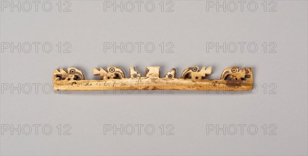 Balance-Beam Scale, A.D. 500/800, Possibly Nazca, South coast, Peru, Peru, Bone with pigment, 14.1 x2.4 cm (5 9/16 x 15/16 in.)