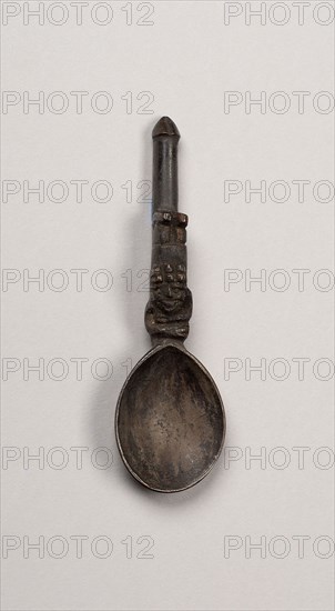 Spoon with Reclining Figure on Handle, A.D. 1450/1532, Possibly Inca, South coast or southern highlands, Peru, Peru, Bronze, L. 10.8 cm (4 1/16 in.)