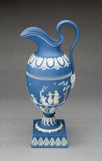 Ewer, c. 1790, William Adams & Sons Ltd., English, founded 1657, England, Stoneware (jasperware), 27.6 × 12.4 × 10 cm (10 7/8 × 4 7/8 × 3 15/16 in.)