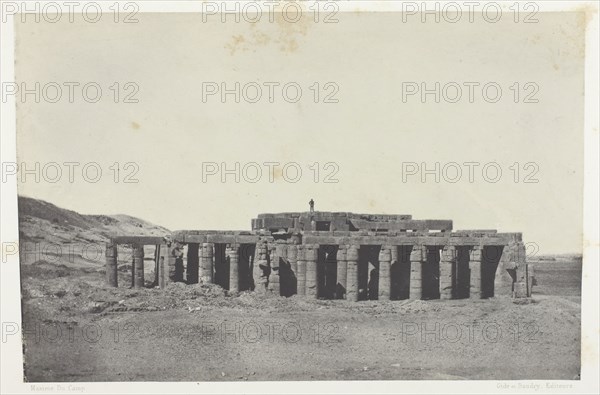 Gournah, Tombeau d’Osymandias, Thèbes, 1849/51, printed 1852, Maxime Du Camp, French, 1822–1894, France, Salted paper print, plate 58 from the album "Egypte, Nubie, Palestine et Syrie" (1852), 14.9 × 22.7 cm (image/paper), 30 × 42.9 cm (album page)