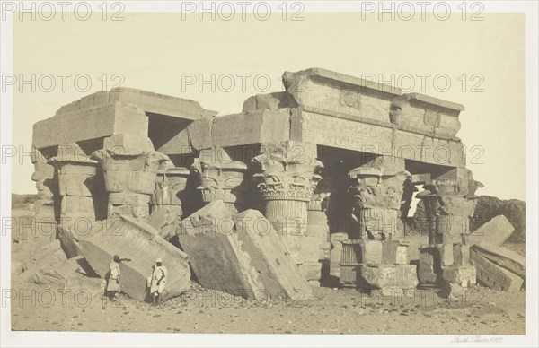 Koum Ombo, Upper Egypt, 1857, Francis Frith, English, 1822–1898, England, Albumen print, pl. 3 from the album "Egypt and Palestine, Volume I" (1858), 14.1 × 22.8 cm (image/paper), 29.3 × 42.6 cm (album page)