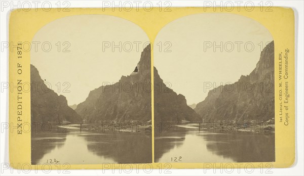 View across Black Cañon. The grand walls in perspective, 1871, Timothy O’Sullivan (American, born Ireland, 1840–1882), commissioned by George Wheeler for the War Department, Corps of Engineers, U.S. Army, United States, Albumen print, stereo, No. 2 from the series Geographical Explorations and Surveys West of the 100th Meridian