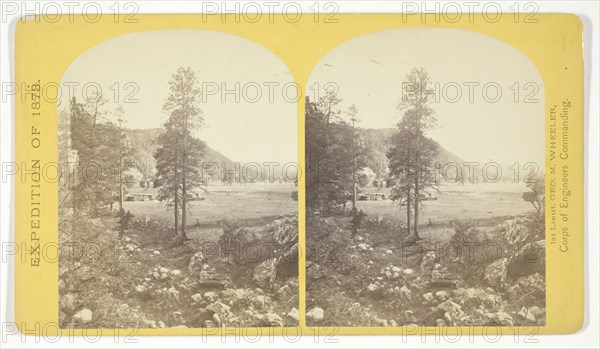 Cooley’s Ranch, 10 miles east of Camp Apache, Arizona. A characteristic mountain Park and Apache Indian Farm. Here the Apaches grow corn, wheat and a few vegetables, 1873, Timothy O’Sullivan (American, born Ireland, 1840–1882), commissioned by George Wheeler for the War Department, Corps of Engineers, U.S. Army, United States, Albumen print, stereo, No. 32 from the series "Geographical Explorations and Surveys West of the 100th Meridian