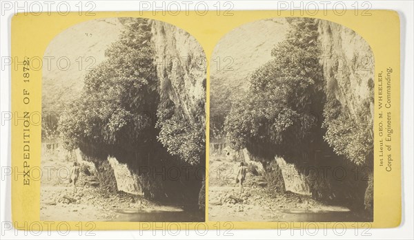 The Bath, a dripping spring in Kanab Cañon. Temperature, 69° Fahr, 1872, William H. Bell (American, 1830-1910), commissioned by George Wheeler for the War Department, Corps of Engineers, U.S. Army, United States, Albumen print, stereo, No. 9 from the series Geographical Explorations and Surveys West of the 100th Meridian