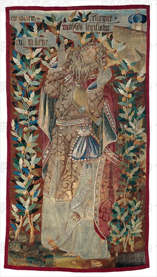 Moses (fragment) from The Transfiguration of Christ, 1460/70, Franco-Flemish, Flanders, Wool and silk, slit and single dovetailed tapestry weave, 126.2 × 229.5 cm (49 3/4 × 90 3/8 in.)